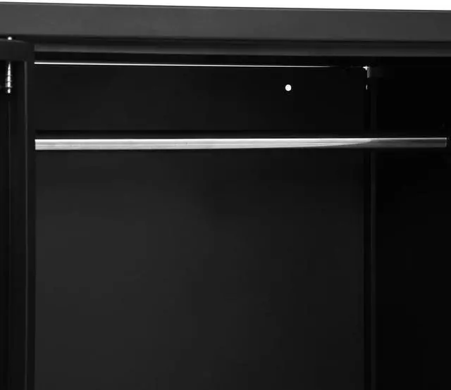 Alt view image 5 of 7 - vidaXL Wardrobe 2-Door Armoire Clothes Storage Organizer Closet Black Steel