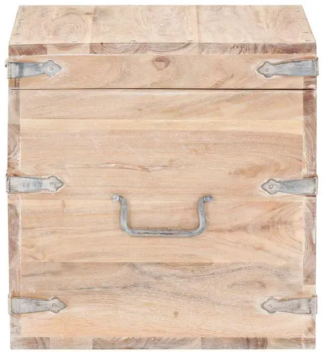 Alt view image 4 of 15 - vidaXL Solid Acacia Wood Chest 15.7" Storage Box Bench Wooden Hall Cabinet