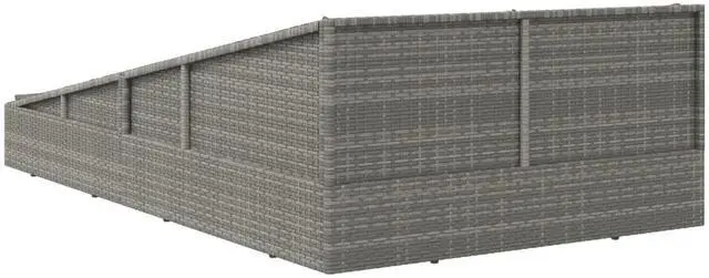 Alt view image 9 of 10 - vidaXL Garden Bed Gray 78.7"x54.7" Poly Rattan