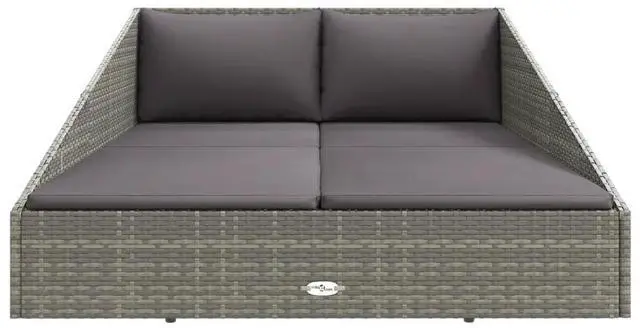 Alt view image 7 of 10 - vidaXL Garden Bed Gray 78.7"x54.7" Poly Rattan