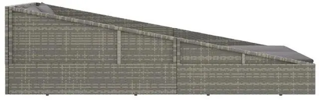 Alt view image 8 of 10 - vidaXL Garden Bed Gray 78.7"x54.7" Poly Rattan