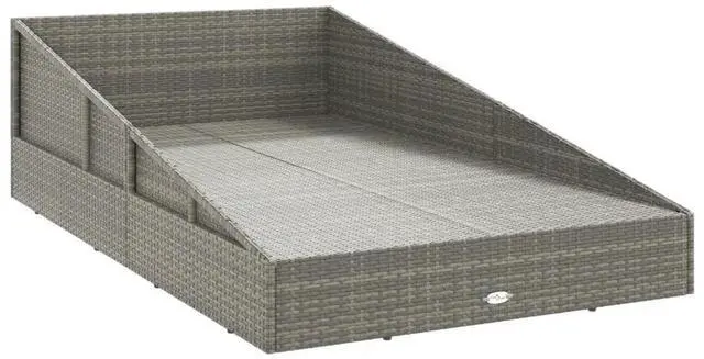 Alt view image 10 of 10 - vidaXL Garden Bed Gray 78.7"x54.7" Poly Rattan