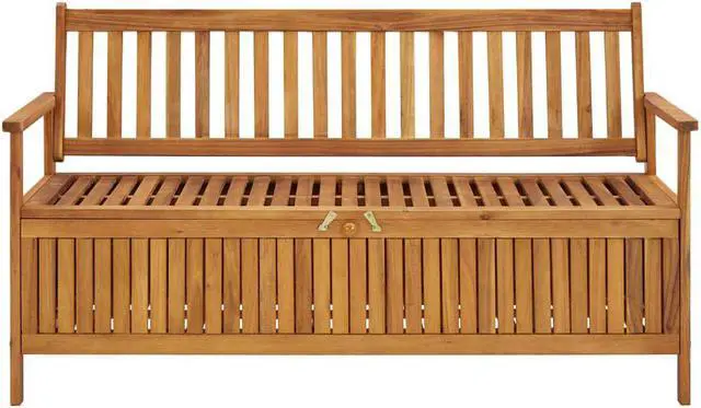 Alt view image 2 of 13 - vidaXL Outdoor Storage Bench Deck Box for Patio Furniture Solid Wood Acacia