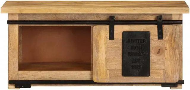 Alt view image 4 of 15 - vidaXL TV Cabinet 35.4"x13.8"x15.7" Solid Mango Wood