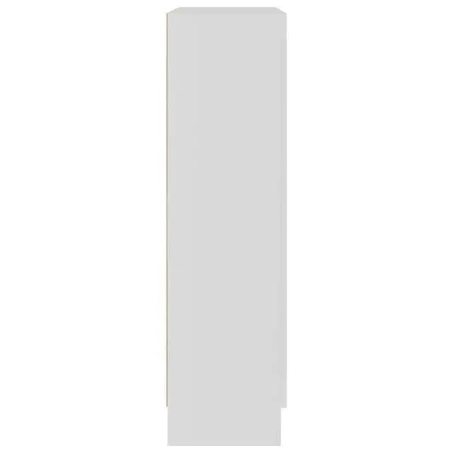 Alt view image 9 of 10 - vidaXL Book Cabinet White 32.5"x12"x45.3" Chipboard