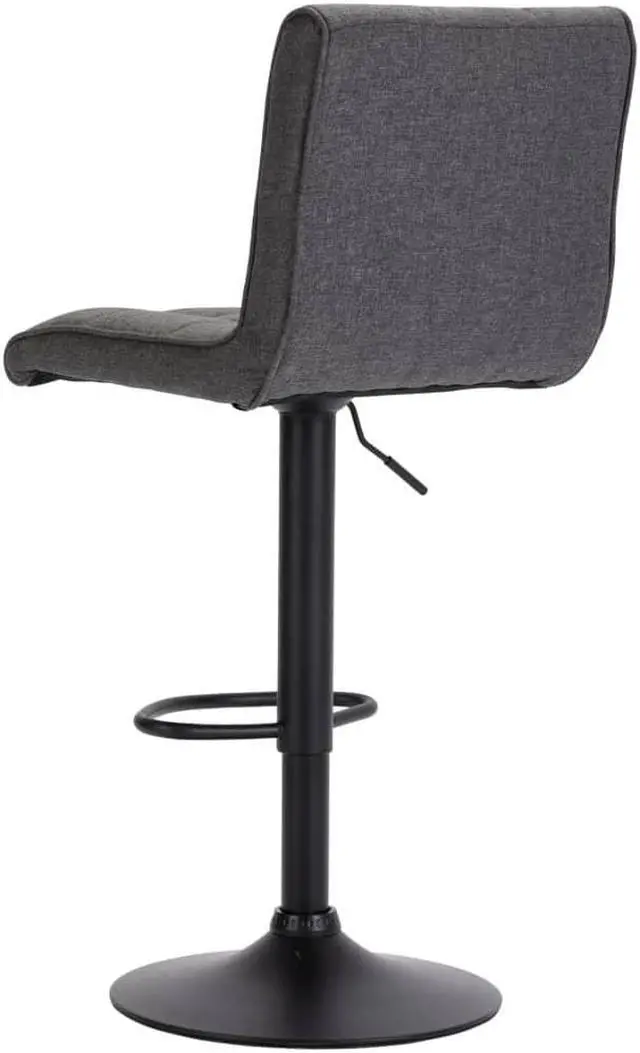 Alt view image 14 of 15 - vidaXL Swivel Bar Stool Bar Seat Counter Height Island Stool Dark Gray Fabric