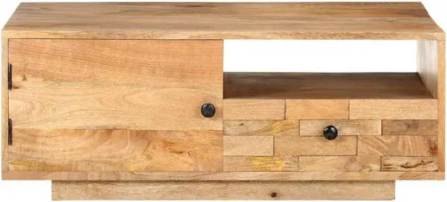Alt view image 6 of 12 - vidaXL Coffee Table 35.4"x19.7"x13.8" Solid Mango Wood