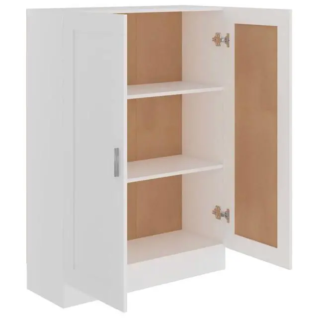 Alt view image 7 of 10 - vidaXL Book Cabinet White 32.5"x12"x45.3" Chipboard
