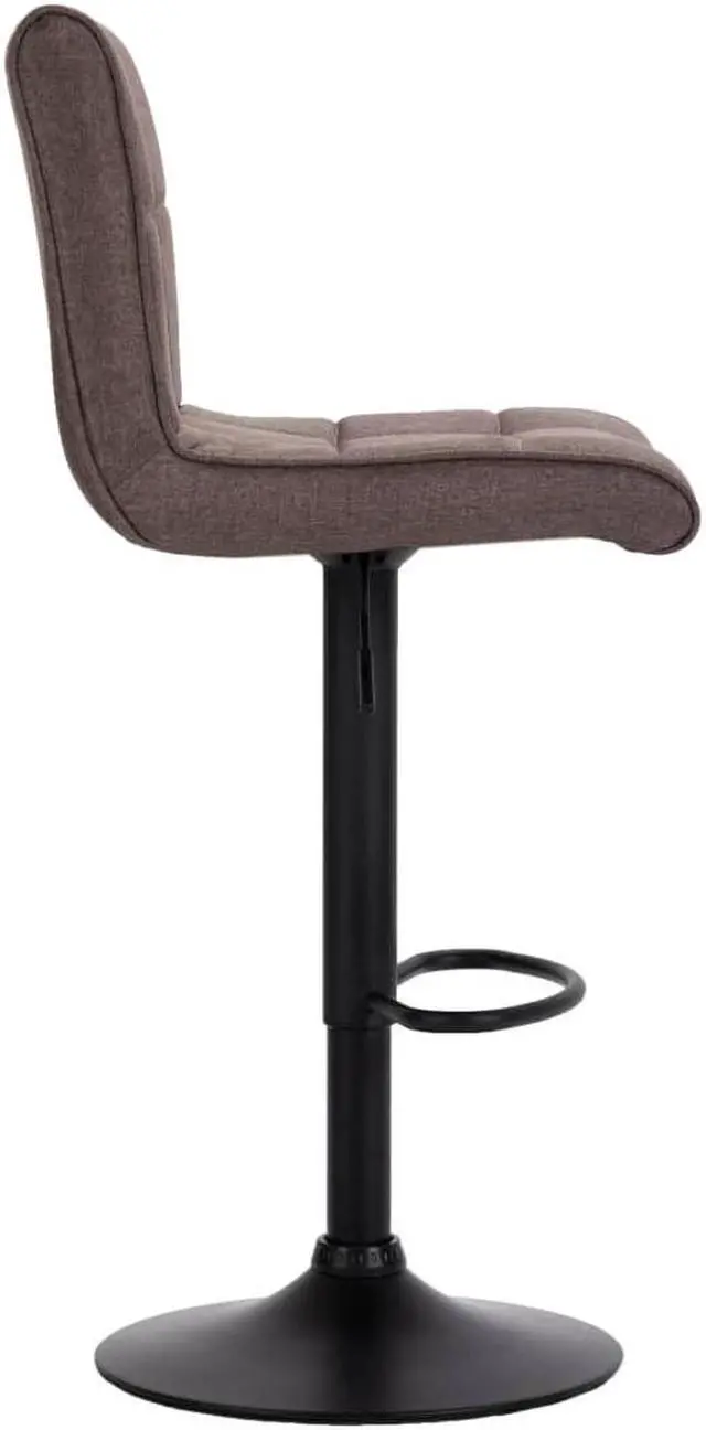 Alt view image 5 of 11 - vidaXL Swivel Bar Stool Counter Height Stool Island Stool 2 Pcs Taupe Fabric