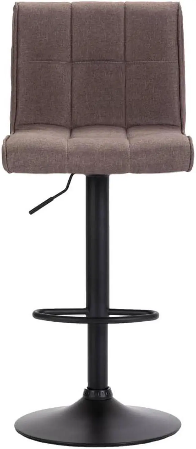 Alt view image 4 of 11 - vidaXL Swivel Bar Stool Counter Height Stool Island Stool 2 Pcs Taupe Fabric