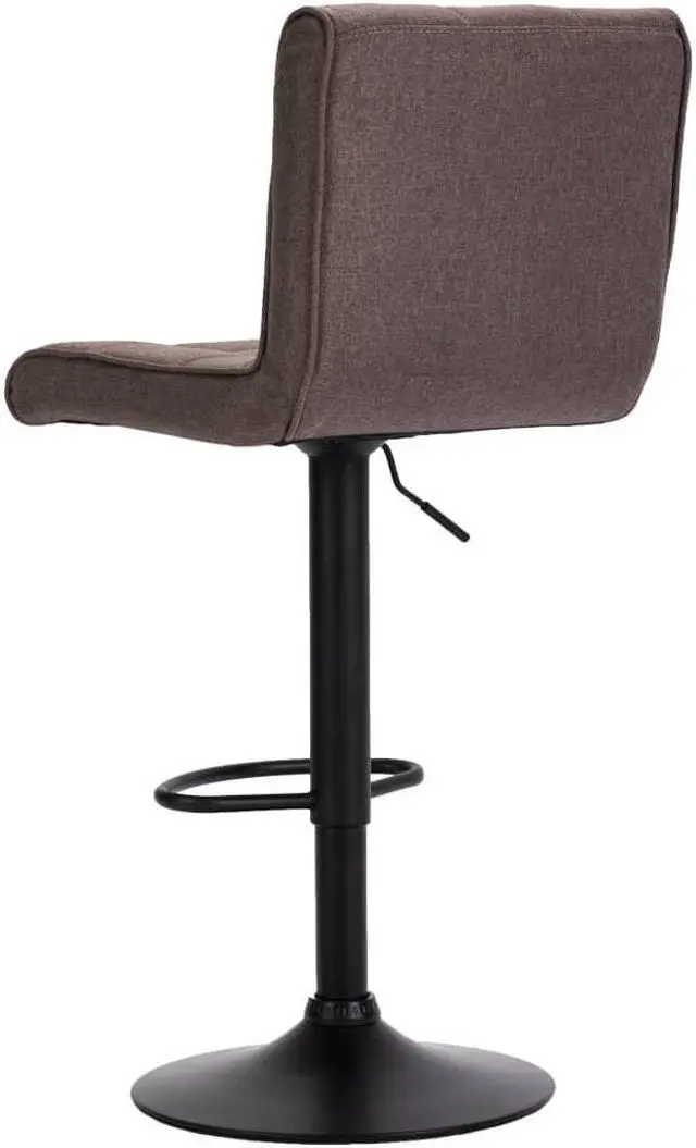 Alt view image 6 of 11 - vidaXL Swivel Bar Stool Counter Height Stool Island Stool 2 Pcs Taupe Fabric