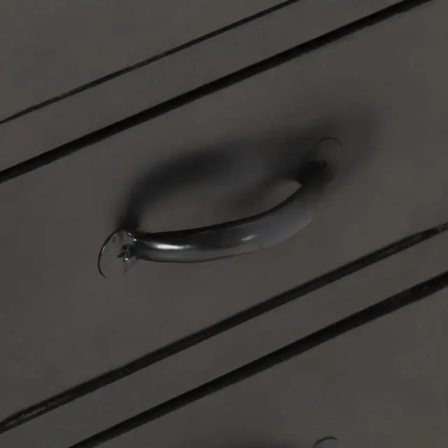 Alt view image 7 of 14 - vidaXL Sideboard 43.3"x11.8"x25.6" Solid Rough Mango Wood and Steel