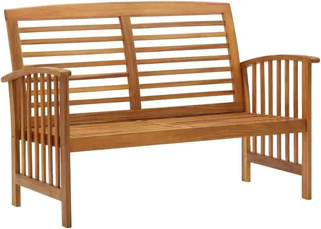 Alt view image 4 of 10 - vidaXL Patio Furniture Set 2 Piece Bench Seat with Table Solid Acacia Wood