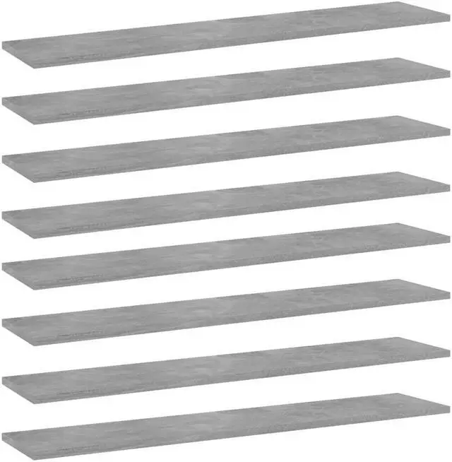Main image of vidaXL Bookshelf Boards Wall Shelving Unit 8 Pcs Concrete Gray Engineered Wood