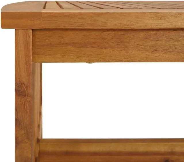 Alt view image 7 of 10 - vidaXL Patio Furniture Set 2 Piece Bench Seat with Table Solid Acacia Wood