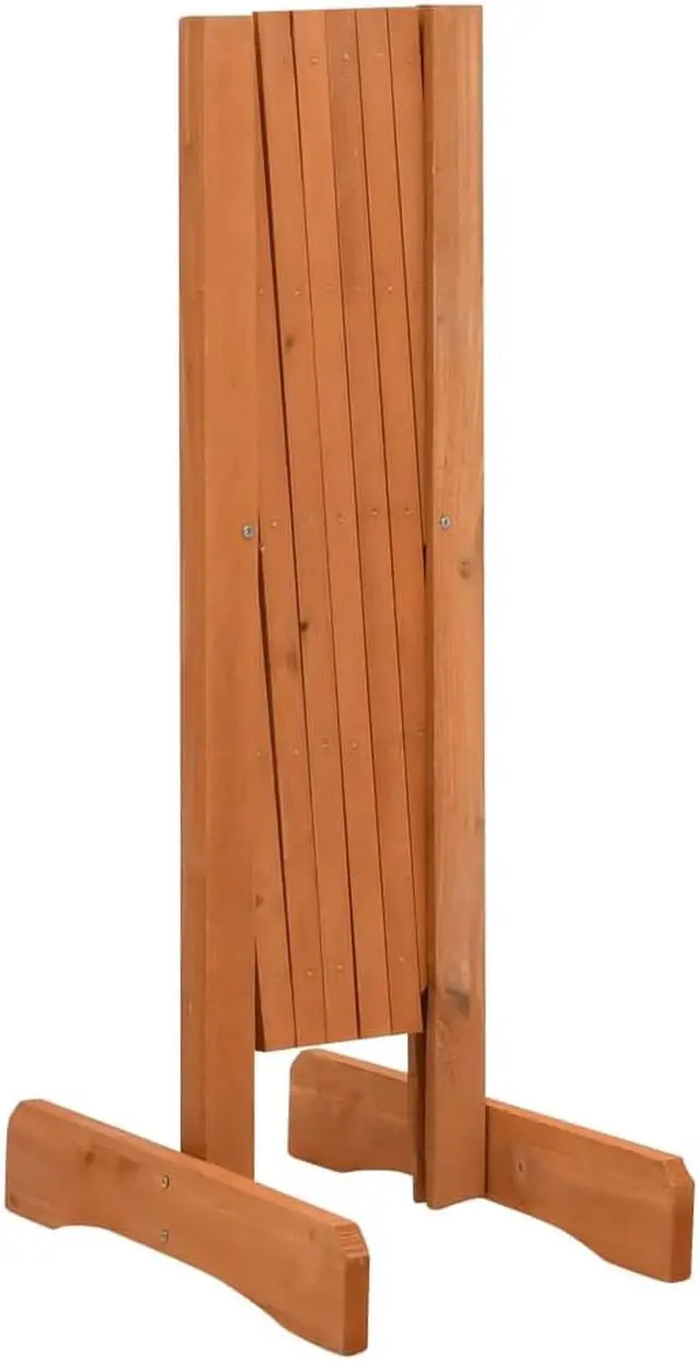 Alt view image 4 of 13 - vidaXL Trellis Fence Garden Trellis Lattice Orange 47.2"x23.6" Solid Firwood