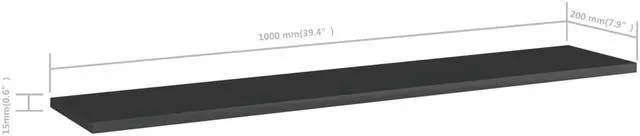 Alt view image 5 of 12 - vidaXL Bookshelf Boards Wall Shelving Shelf 4 Pcs Concrete Gray Engineered Wood