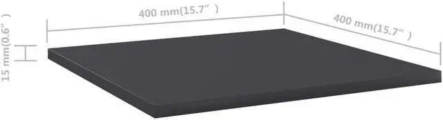 Alt view image 5 of 13 - vidaXL Floating Shelf Wall Mounted Bookshelf Board 8 Pcs Gray Engineered Wood