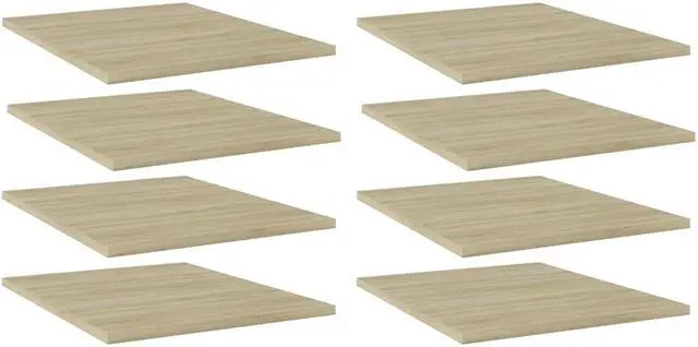 Main image of vidaXL Floating Shelf Bookshelf Board Rack 8 Pcs Sonoma Oak Engineered Wood