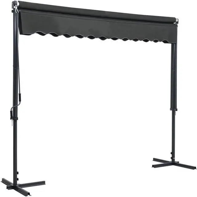 Alt view image 7 of 10 - vidaXL Free Standing Awning 118.1"x118.1" Anthracite