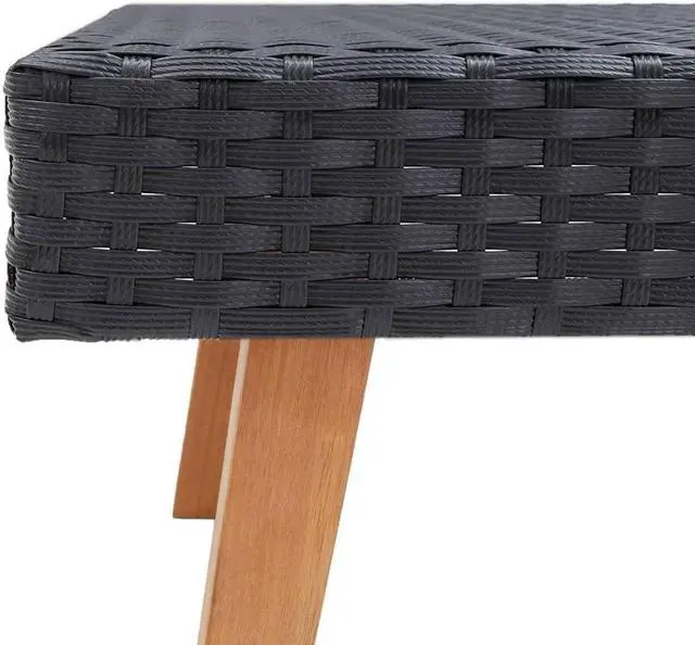 Alt view image 7 of 10 - vidaXL 2 Piece Garden Lounge Set with Cushions Poly Rattan Black