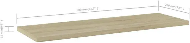 Alt view image 5 of 14 - vidaXL Floating Shelf Bookshelf Board Rack 8 Pcs Sonoma Oak Engineered Wood