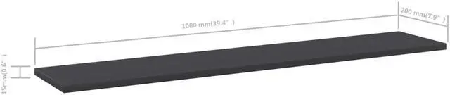 Alt view image 5 of 11 - vidaXL Floating Shelves Wall Mounted Shelving Unit 8 Pcs Gray Engineered Wood