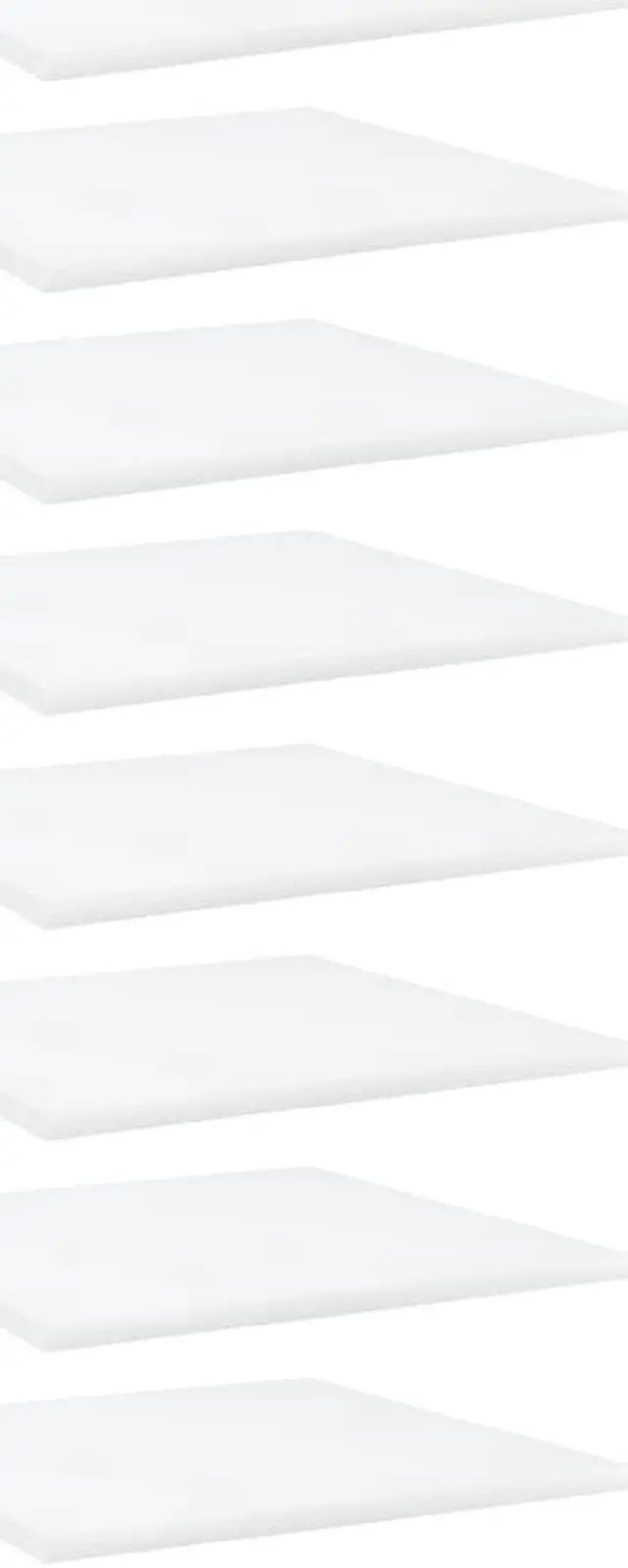Main image of vidaXL Floating Shelf Wall Mounted Bookshelf Board 8 Pcs White Engineered Wood