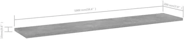 Alt view image 5 of 16 - vidaXL Bookshelf Boards Wall Shelving Unit 4 Pcs Concrete Gray Engineered Wood