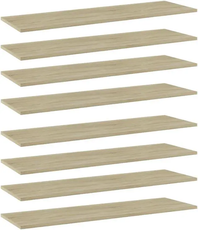 Main image of vidaXL Floating Shelves Wall Shelving Unit 8 Pcs Sonoma Oak Engineered Wood