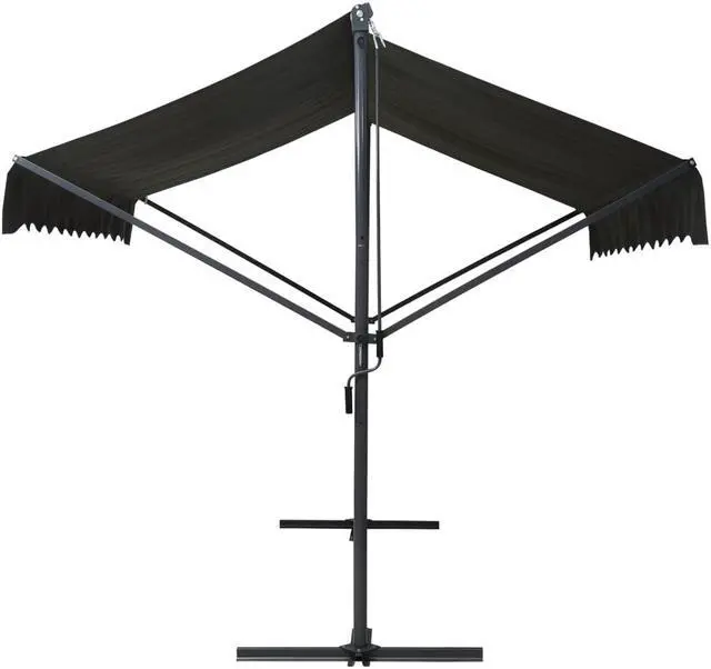 Alt view image 6 of 10 - vidaXL Free Standing Awning 118.1"x118.1" Anthracite