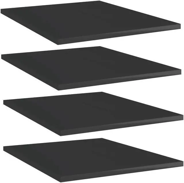 Main image of vidaXL Bookshelf Boards Floating Shelf 4 Pcs High Gloss Black Engineered Wood