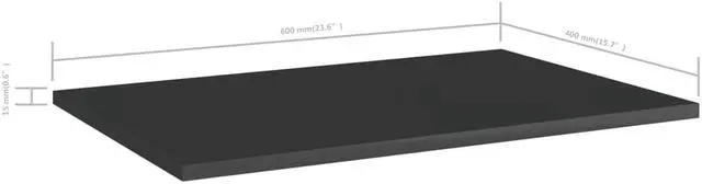 Alt view image 5 of 13 - vidaXL Bookshelf Boards Floating Shelf 8 Pcs High Gloss Black Engineered Wood