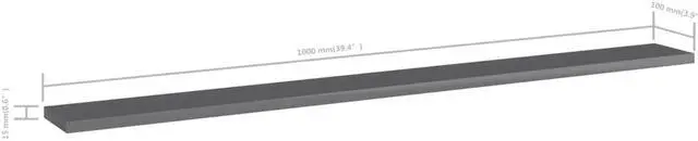 Alt view image 5 of 11 - vidaXL Bookshelf Boards Wall Shelving Unit 4 Pcs High Gloss Gray Engineered Wood