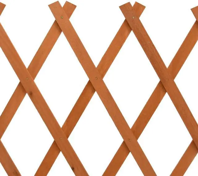 Alt view image 6 of 13 - vidaXL Trellis Fence Garden Trellis Lattice Orange 47.2"x23.6" Solid Firwood