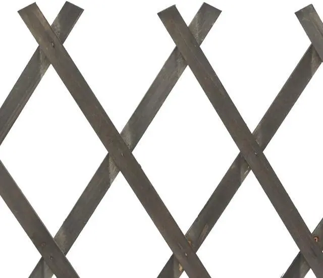 Alt view image 6 of 13 - vidaXL Trellis Fence Garden Trellis Lattice Gray 47.2"x35.4" Solid Firwood