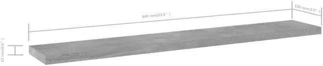 Alt view image 5 of 11 - vidaXL Bookshelf Boards Floating Shelf 4 Pcs Concrete Gray Engineered Wood