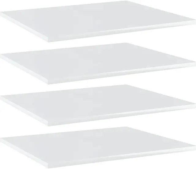 Main image of vidaXL Bookshelf Boards Floating Shelf 4 Pcs High Gloss White Engineered Wood