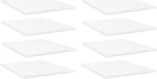 Main image of vidaXL Floating Shelf Wall Mounted Bookshelf Board 8 Pcs White Engineered Wood