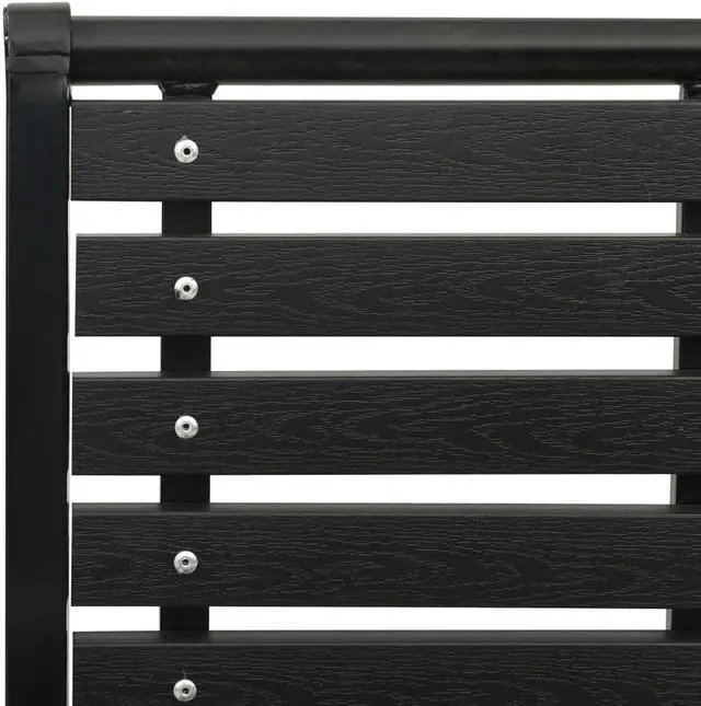 Alt view image 6 of 13 - vidaXL Patio Chairs 2 Pcs Dining Chair with Metal Frame Steel and WPC Black