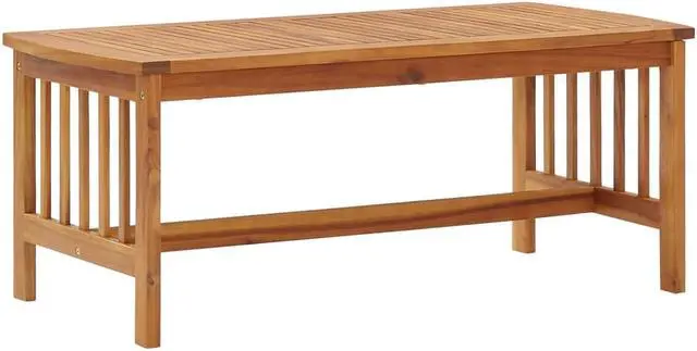 Alt view image 5 of 10 - vidaXL Patio Furniture Set 2 Piece Bench Seat with Table Solid Acacia Wood