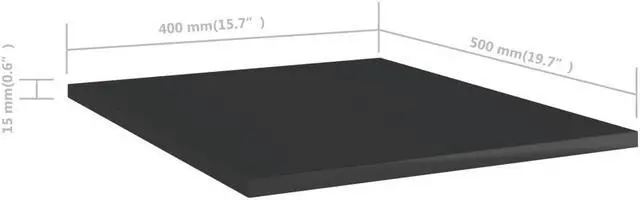 Alt view image 5 of 13 - vidaXL Bookshelf Boards Floating Shelf 4 Pcs High Gloss Black Engineered Wood