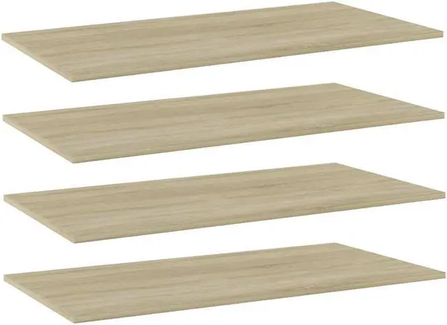 Main image of vidaXL Floating Shelves Wall Shelving Unit 4 Pcs Sonoma Oak Engineered Wood