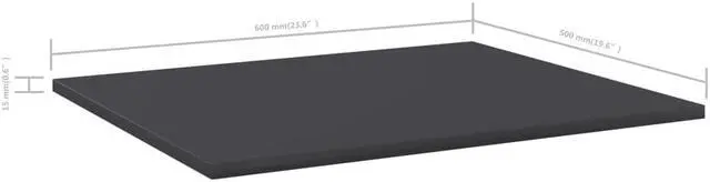 Alt view image 5 of 11 - vidaXL Floating Shelf Wall Mounted Bookshelf Board 8 Pcs Gray Engineered Wood