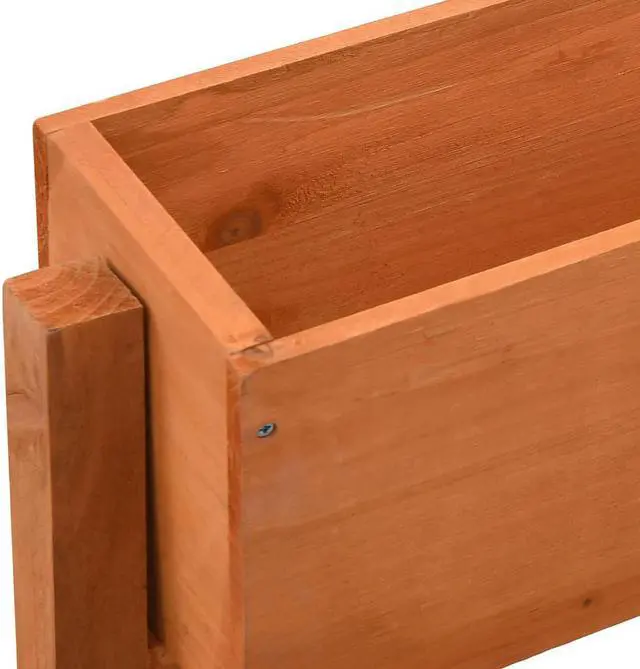 Alt view image 4 of 13 - vidaXL Planter Foldable Flower Box Raised Garden Bed Planter Solid Firwood