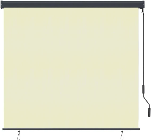 Alt view image 2 of 11 - vidaXL Roller Blind Window Shade with Hand Crank Roll up Blackout Blind Cream