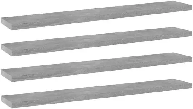 Main image of vidaXL Bookshelf Boards Floating Shelf 4 Pcs Concrete Gray Engineered Wood