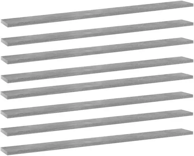 Main image of vidaXL Bookshelf Boards Wall Shelving Unit 8 Pcs Concrete Gray Engineered Wood