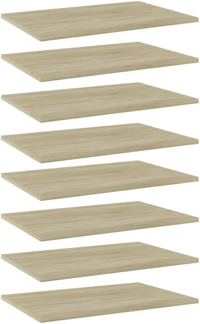 Main image of vidaXL Floating Shelf Bookshelf Board Rack 8 Pcs Sonoma Oak Engineered Wood