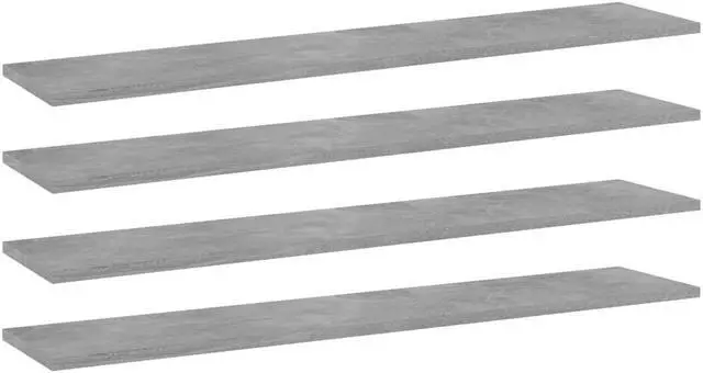Main image of vidaXL Bookshelf Boards Wall Shelving Unit 4 Pcs Concrete Gray Engineered Wood
